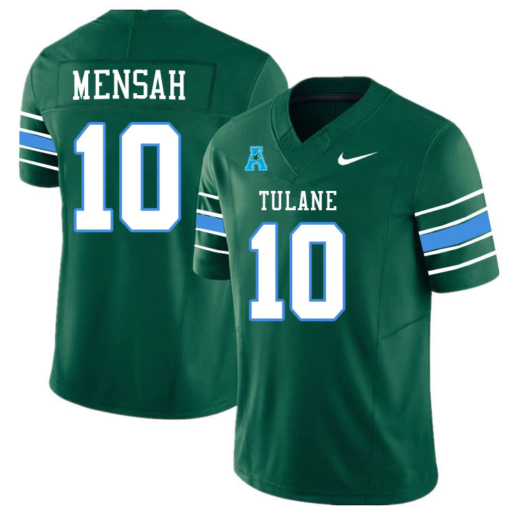 #10 Darian Mensah Tulane Green Wave Jersey College Football Uniforms,Apparels Stitched-Green